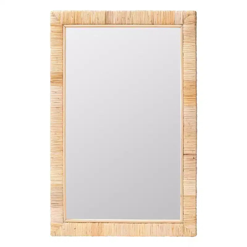 Specchio da parete rettangolare Bohemian Natural Rattan