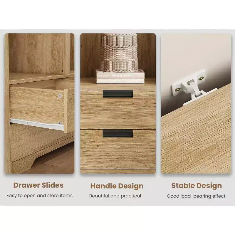 Libreria alta 72" con 4 cassetti, scaffale portaoggetti da terra in stile rustico per camera da letto, soggiorno, ufficio domestico