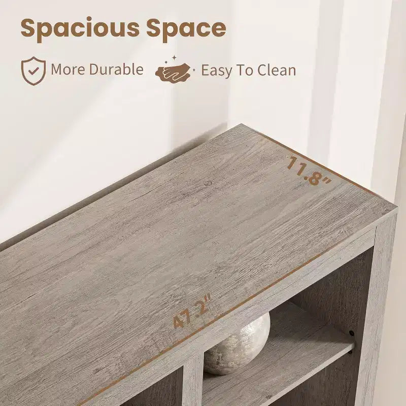 Libreria alta 72" con 4 cassetti, scaffale portaoggetti da terra in stile rustico per camera da letto, soggiorno, ufficio domestico