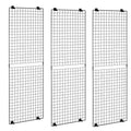 VEVOR 3 Packs Grid Wall Panels, 2 x 6 ft Wire Grid Panels Display Rack, Wall-Mounted Art Display Shelf, Carbon Steel Wall Hanging Gridwall, Black