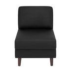 Sedia da reception modulare imbottita con gambe in noce