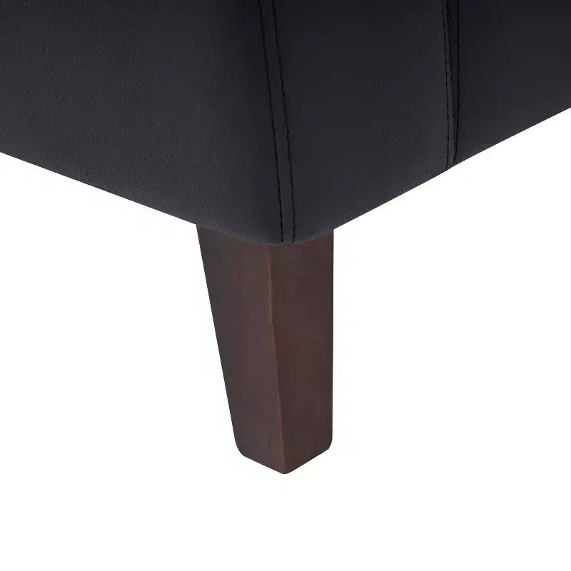 Sedia da reception modulare imbottita con gambe in noce