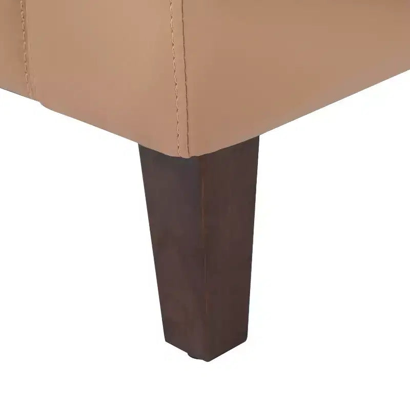 Sedia da reception modulare imbottita con gambe in noce