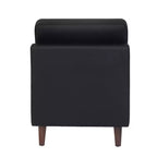 Sedia da reception modulare imbottita con gambe in noce