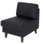 Flash Furniture HERCULES Artemis Upholstered Middle Reception Chair with Wooden Walnut Legs with Adjustable Floor Glides