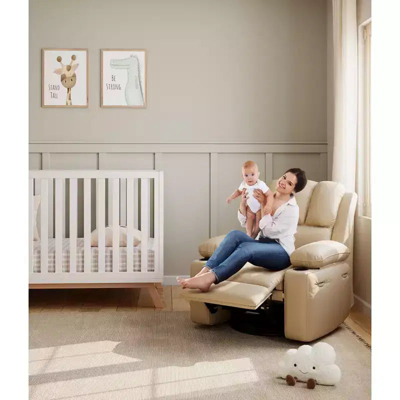 Poltrona reclinabile massaggiante, reclinabile girevole in pelle PU per soggiorno, cameretta o home theater, divano reclinabile ergonomico con portabicchieri