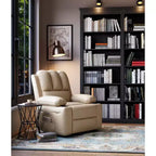 Poltrona reclinabile massaggiante, reclinabile girevole in pelle PU per soggiorno, cameretta o home theater, divano reclinabile ergonomico con portabicchieri