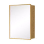 Pensile da Bagno con Specchio, Mobiletto in Legno di Rovere con Ripiani Regolabili per l'Organizzazione del Bagno