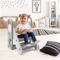 Foldable Kids Step Stool for Bathroom Sink, Toddler Adjustable 3 Steps Stool with Handles, Toilet Potty Training, Nursery Ladder Standing