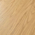 Tavolo da pranzo rotondo da 132 cm in legno massello per 4-6 persone con base affusolata scanalata, naturale