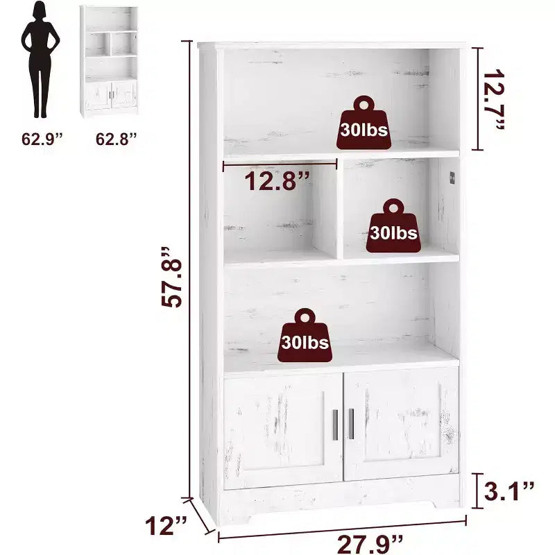 Libreria con ante Scaffale moderno con luci a LED Libreria da fattoriaGrand Display Racks Libreria per l'ufficio domestico