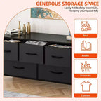 Comò per camera da letto con 5 cassetti, cassettiera, organizer in tessuto per armadio e soggiorno
