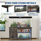 Supporto per acquario da 55-75 galloni, mobile robusto per acquario con armadietto portaoggetti, tavolo consolle TV per TV da 80/75/70 pollici, supporto grande per vasca per tartarughe
