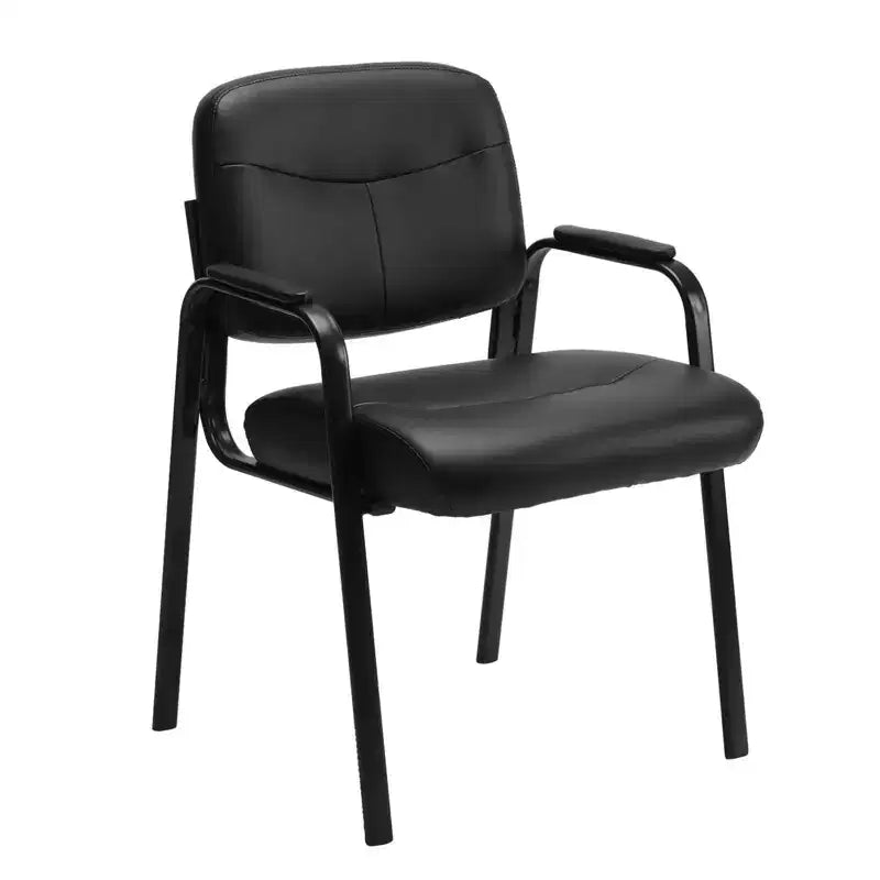 MAYEERTY Leather Conference Room Chairs with Padded Arms Reception Chairs Office Guest Chairs