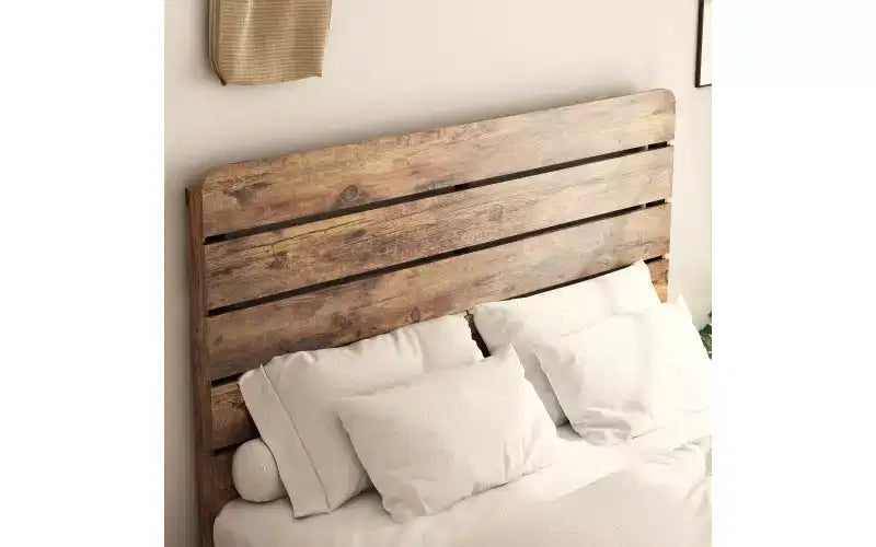 Struttura Letto a Piattaforma Full Size, Resistente, con Testiera e Pediera in Legno, Silenziosa, Nessuna Rete a Molle Necessaria, Marrone