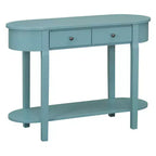 Elegante console con finitura liscia, tavolino d'ingresso dal design curvo con 2 cassetti, tavolino d'appoggio per soggiorno, corridoio