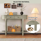 Elegante console con finitura liscia, tavolino d'ingresso dal design curvo con 2 cassetti, tavolino d'appoggio per soggiorno, corridoio