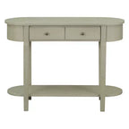 Elegante console con finitura liscia, tavolino d'ingresso dal design curvo con 2 cassetti, tavolino d'appoggio per soggiorno, corridoio