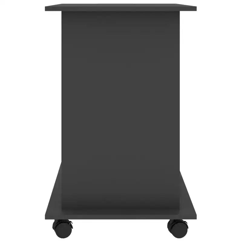 Scrivania per computer Grigio Legno multistrato Componenti scorrevoli compatti