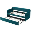 Divano Letto Singolo con Letto Estraibile, Divano Letto in Velluto con Porte USB e Tasche Laterali per Soggiorno, Camera da Letto, Camera degli Ospiti
