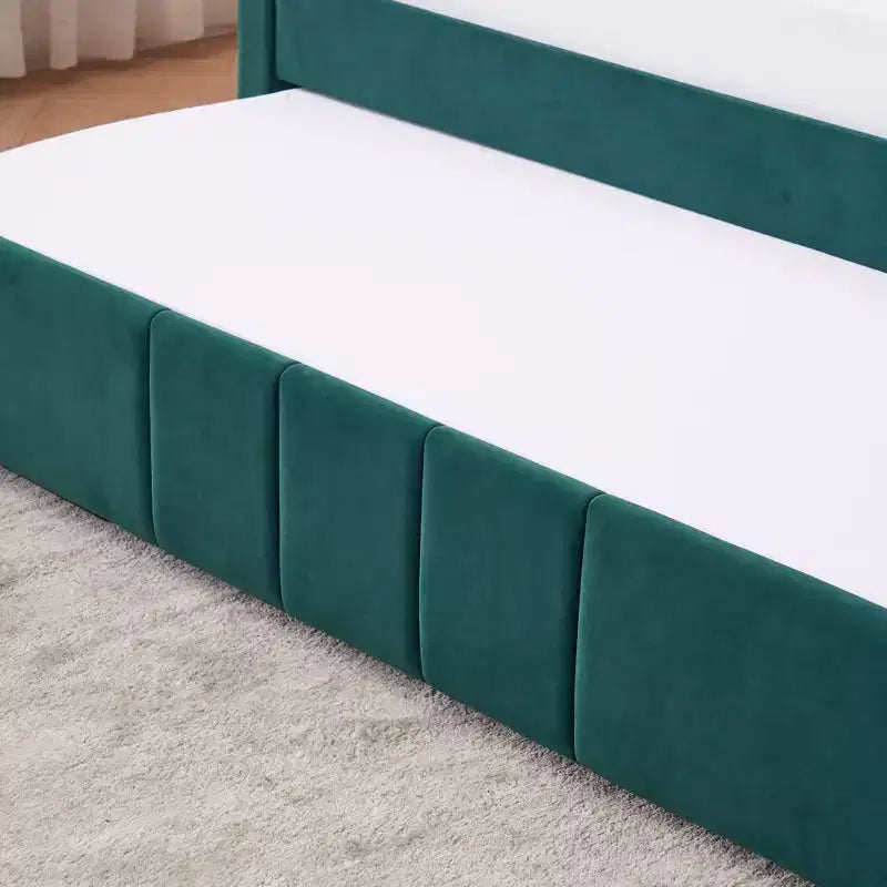 Divano Letto Singolo con Letto Estraibile, Divano Letto in Velluto con Porte USB e Tasche Laterali per Soggiorno, Camera da Letto, Camera degli Ospiti