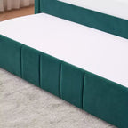 Divano Letto Singolo con Letto Estraibile, Divano Letto in Velluto con Porte USB e Tasche Laterali per Soggiorno, Camera da Letto, Camera degli Ospiti