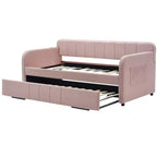 Divano Letto Singolo con Letto Estraibile, Divano Letto in Velluto con Porte USB e Tasche Laterali per Soggiorno, Camera da Letto, Camera degli Ospiti