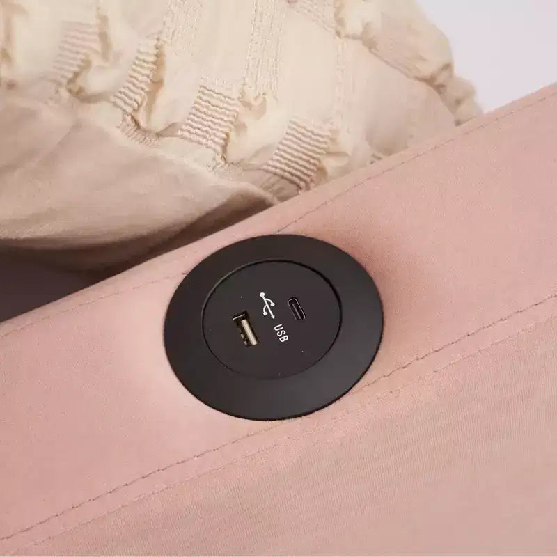 Divano Letto Singolo con Letto Estraibile, Divano Letto in Velluto con Porte USB e Tasche Laterali per Soggiorno, Camera da Letto, Camera degli Ospiti