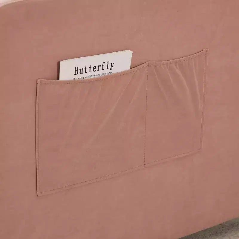 Divano Letto Singolo con Letto Estraibile, Divano Letto in Velluto con Porte USB e Tasche Laterali per Soggiorno, Camera da Letto, Camera degli Ospiti