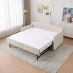 Divano Letto Singolo con Letto Estraibile, Divano Letto in Velluto con Porte USB e Tasche Laterali per Soggiorno, Camera da Letto, Camera degli Ospiti