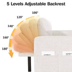 Divano letto componibile da 81" con penisola contenitore reversibile, USB e schienale reclinabile