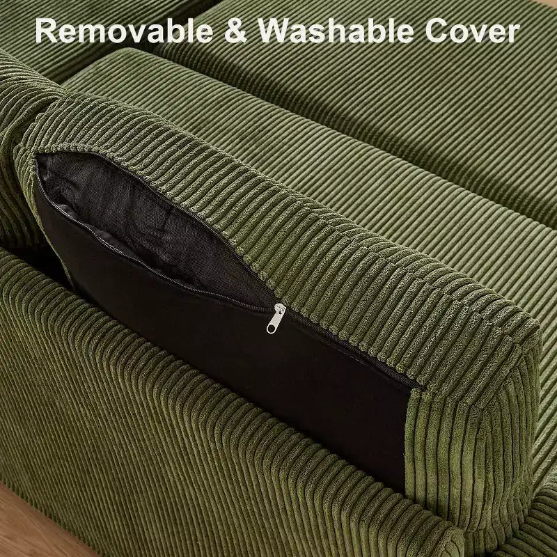 Divano letto componibile da 81" con penisola contenitore reversibile, USB e schienale reclinabile