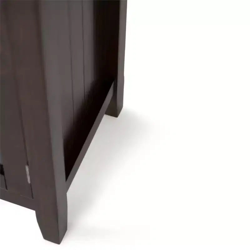 Mobile contenitore basso da 35" con ante in vetro, Marrone brunastro