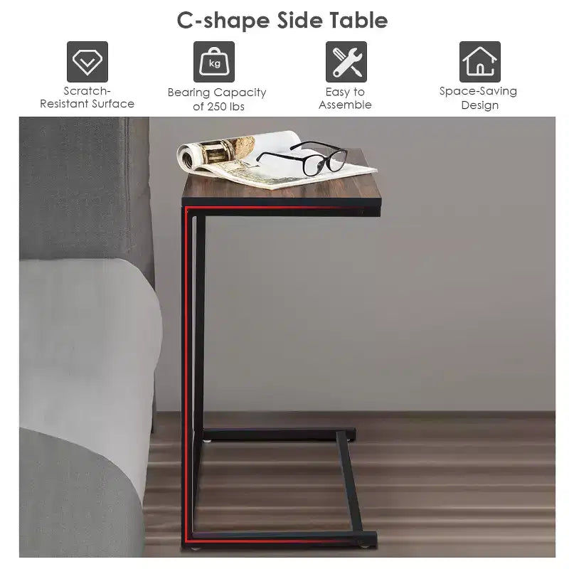 Tavolino con Supporto per Laptop a C da 26", Mobili per Ufficio Domestico